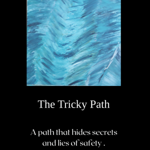 Blue Desert Tricky Path - Digital Poster